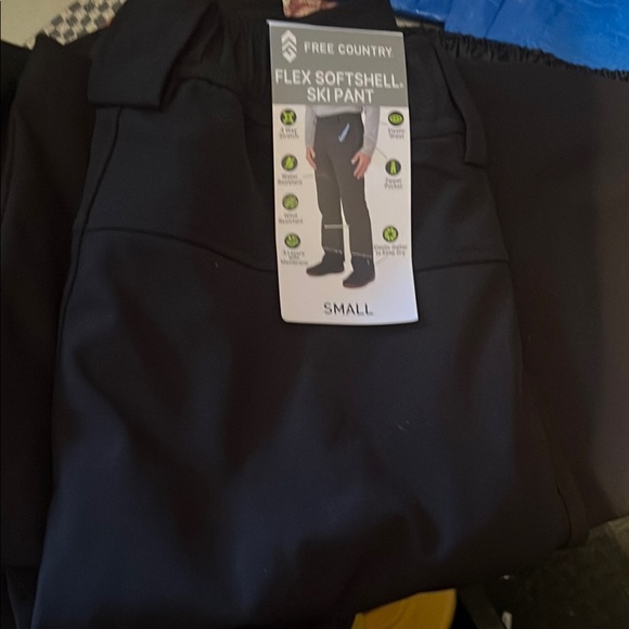 Men’s free country softshell ski pants, black color size small new - Picture 1 of 2